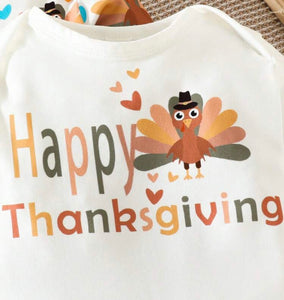 Thanksgiving long sleeve onesie