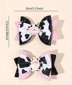 Cow Charm  Bows