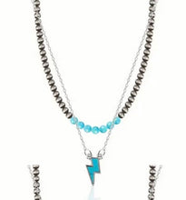 Load image into Gallery viewer, Navajo Pearl/Lightening Bolt Necklace Set