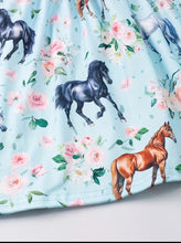 Load image into Gallery viewer, Blue Horse dress