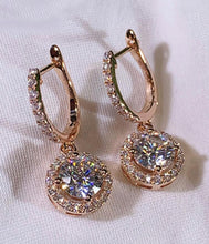 Load image into Gallery viewer, Rose Gold drop earrings