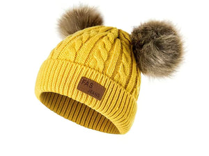 Children’s pom pom hats