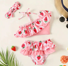 Load image into Gallery viewer, Ruffled Strawberry Swimsuit