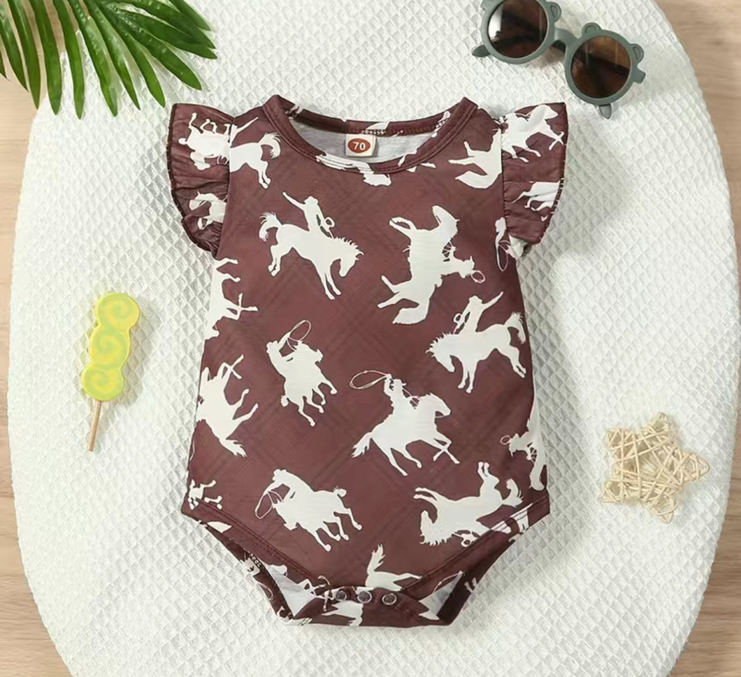 Flutter Sleeve Horse Onesie