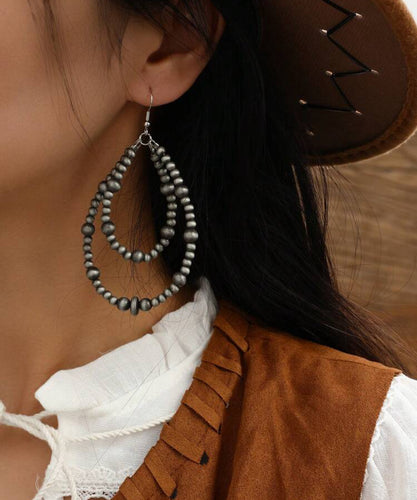 Double loop Navajo pearl earrings