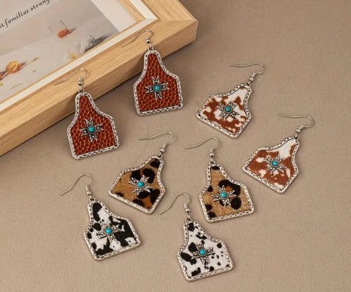 Cattle tag Earrings