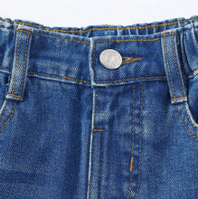 Load image into Gallery viewer, Rolled hem distressed jean shorts