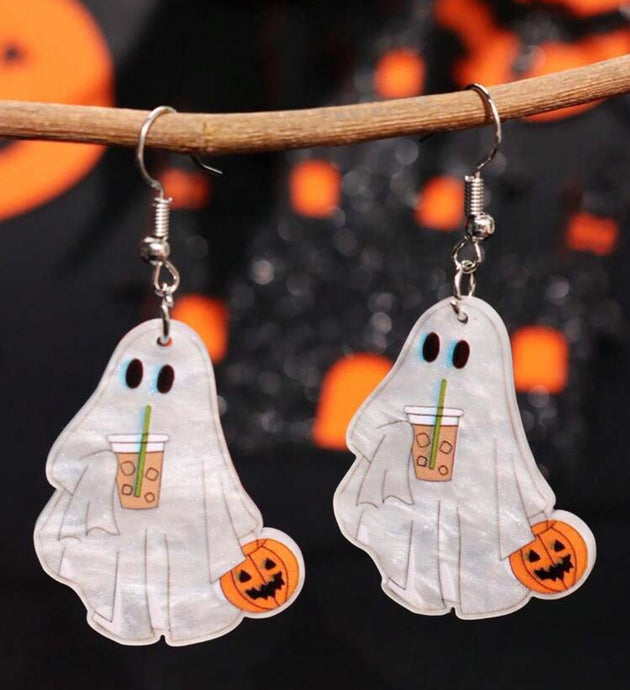 Coffee Ghost Earrings