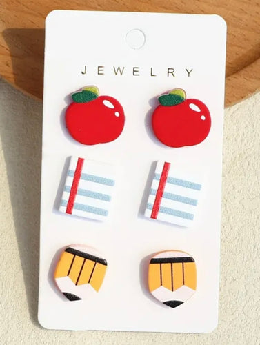 Back to School Post Earrings
