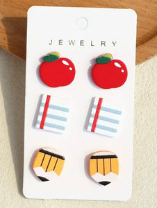 Back to School Post Earrings