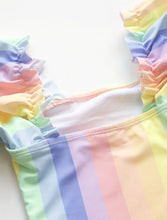 Load image into Gallery viewer, Pastel Rainbow One Piece Swimsuit