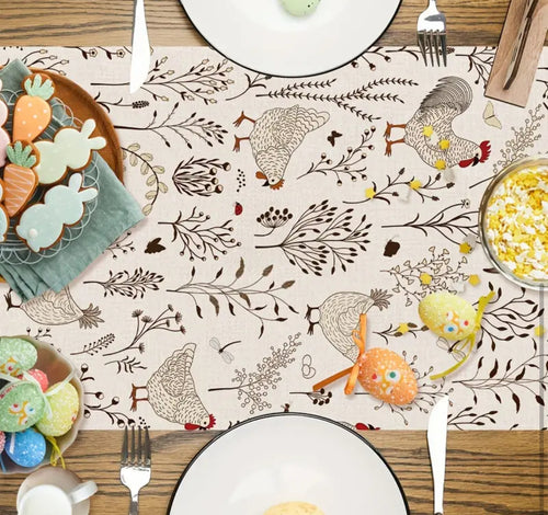 Farmhouse Chicken Table Runner