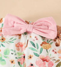 Load image into Gallery viewer, 3Pc Floral Highland Cow Outfit