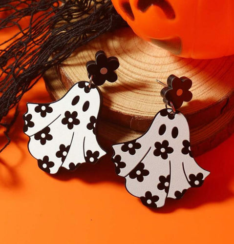 Flowered Ghost Earrings