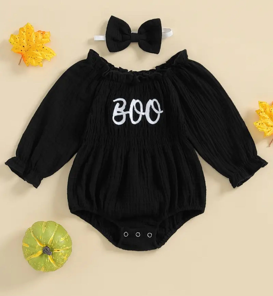 Boo Romper/Bow