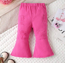 Load image into Gallery viewer, Dark Pink flare  jeans