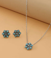 Load image into Gallery viewer, Small flower cluster necklace/earrings