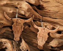 Load image into Gallery viewer, Longhorn Cork earrings