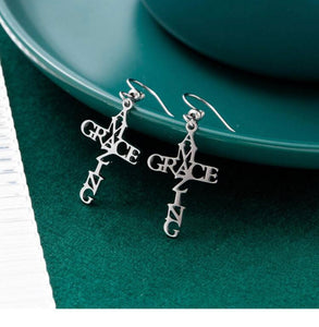 Christian dangle earrings