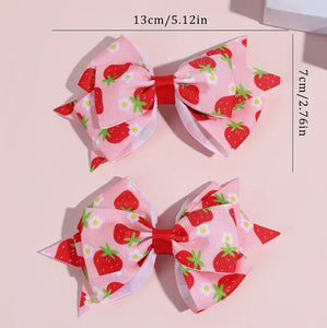 Strawberry & Daisy Bows