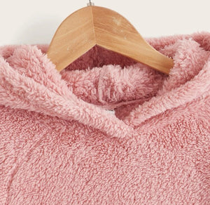 Pink Sherpa Pullover