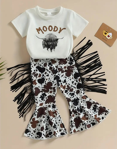 Moody Fringe Cow Outfit