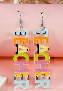 Dangle Teacher Earrings