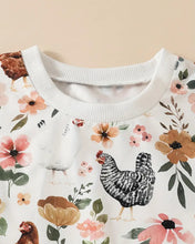 Load image into Gallery viewer, Flowers and Hens Onesie
