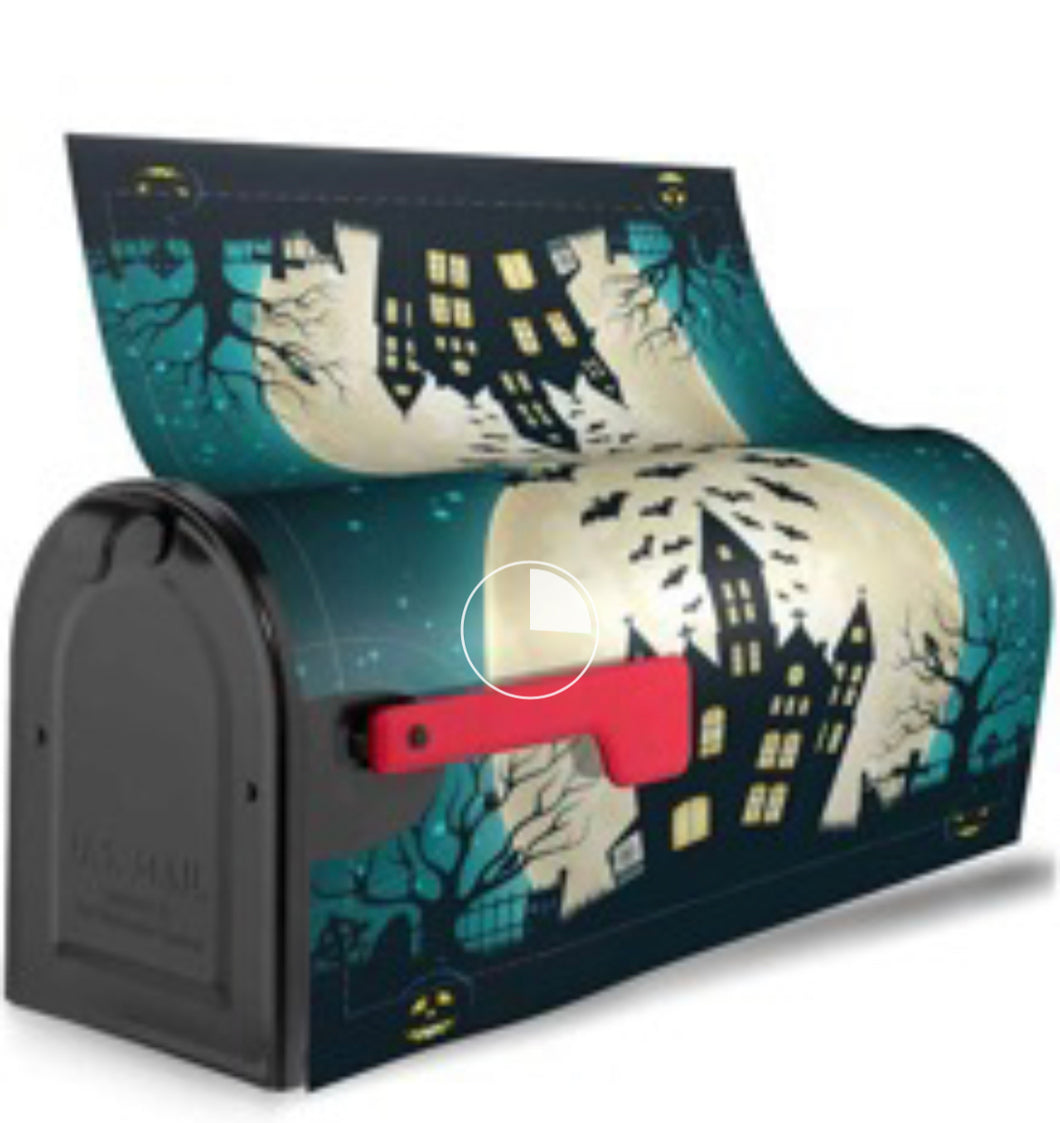 Creepy house Magnetic Mailbox Covers