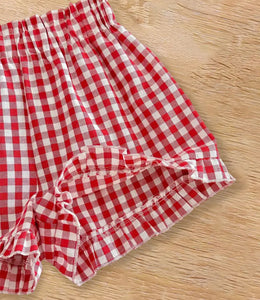 Red Checkered Shorts