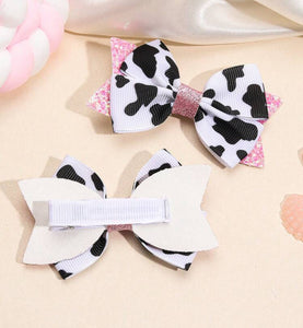 Pink Cow Bows