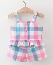 Load image into Gallery viewer, Pink Plaid Short set