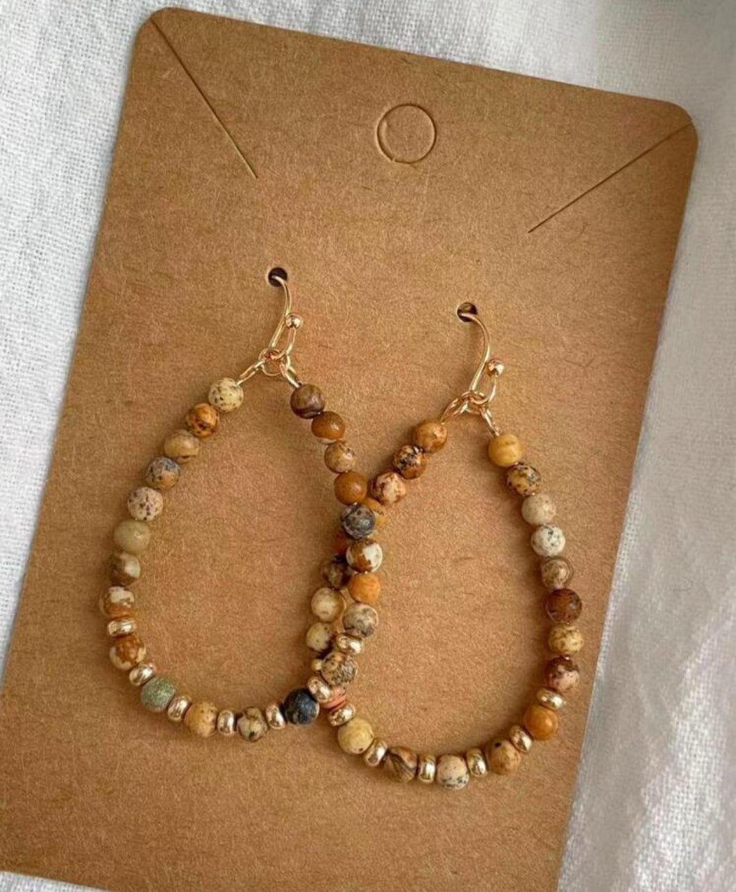 Beaded loop earrings