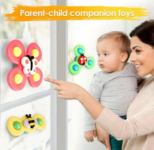 Load image into Gallery viewer, 3 Pc Suction Cup Spinner toys