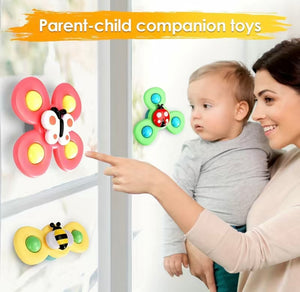 3 Pc Suction Cup Spinner toys
