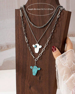 Layered Cow Necklace