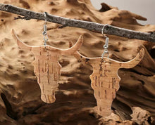 Load image into Gallery viewer, Longhorn Cork earrings