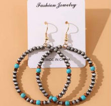 Load image into Gallery viewer, Navajo Pearl Hoops