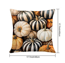 Load image into Gallery viewer, Striped Pumpkin Pillow Case