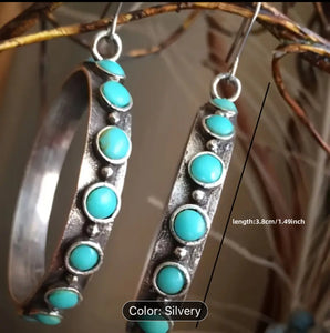 Turquoise Hoops