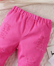 Load image into Gallery viewer, Dark Pink flare  jeans