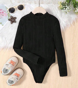 Wavy Mock neck Bodysuits