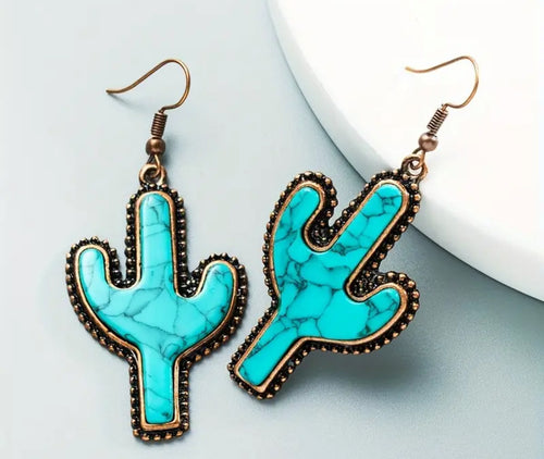 Copper Cactus Earrings
