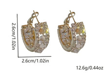 Load image into Gallery viewer, Square Rhinestone Hoops