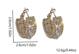 Square Rhinestone Hoops