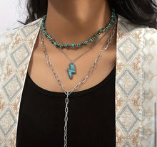 Load image into Gallery viewer, Layered Lightening bolt necklaces