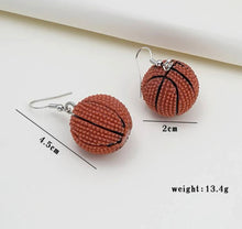 Load image into Gallery viewer, Round Basketball earrings