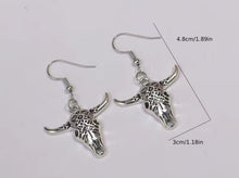 Load image into Gallery viewer, Decorative Bull earrings