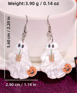 Coffee Ghost Earrings