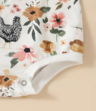 Load image into Gallery viewer, Flowers and Hens Onesie